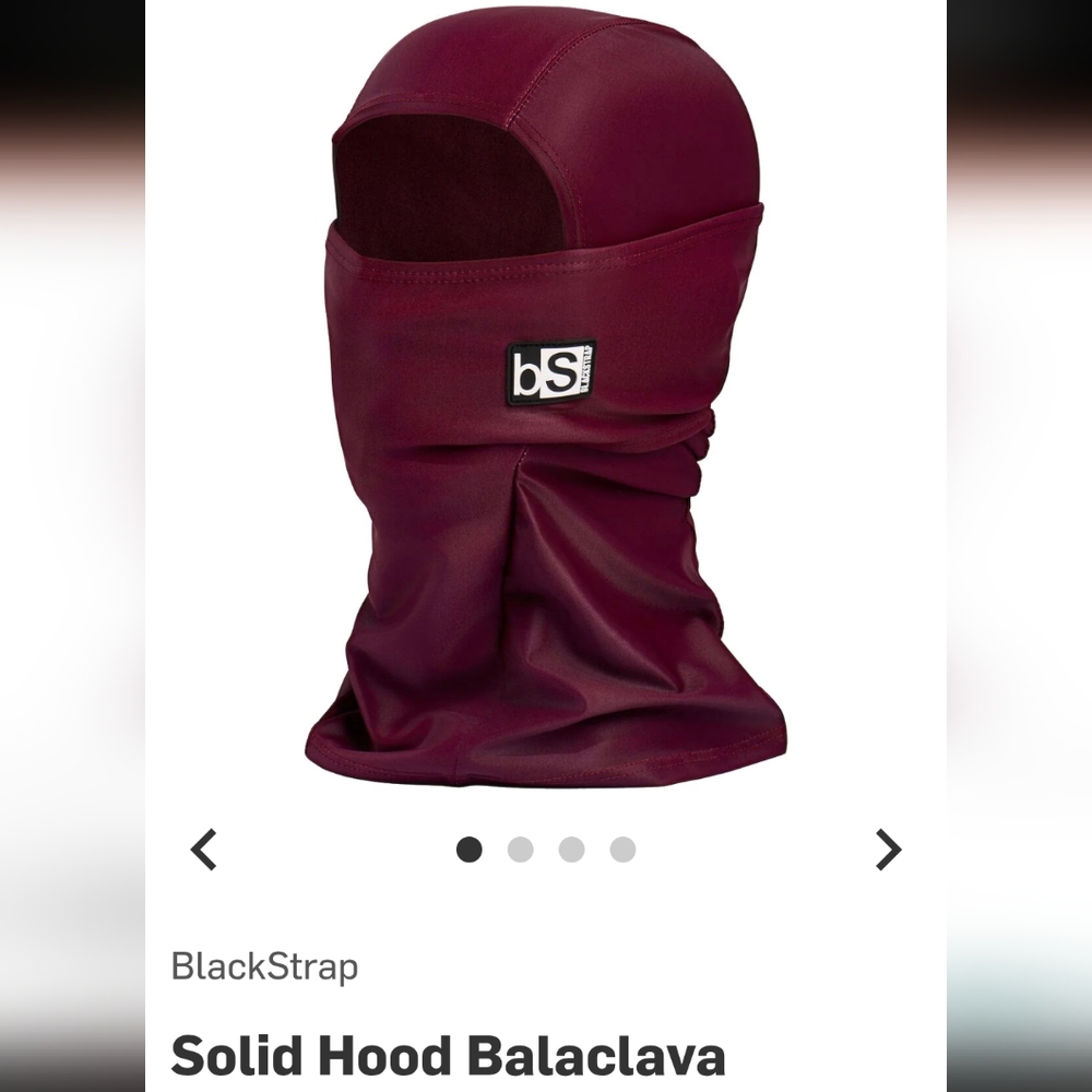 Maroon Solid Hood Balaclava
